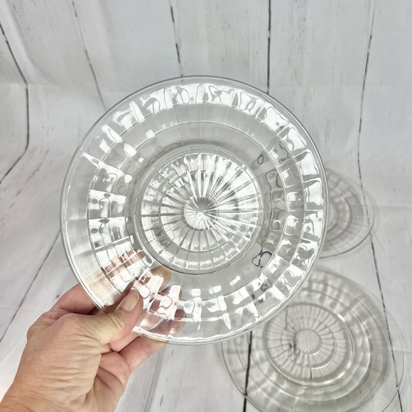 Hocking Block Optic Clear Depression Glass Salad Plates - Picture 5 of 5